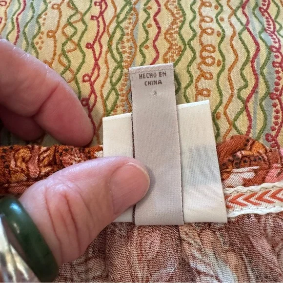 Knox Rose Brown/Orange Midi/Maxi Dress with Floral Design Size Large - Picture 7 of 9